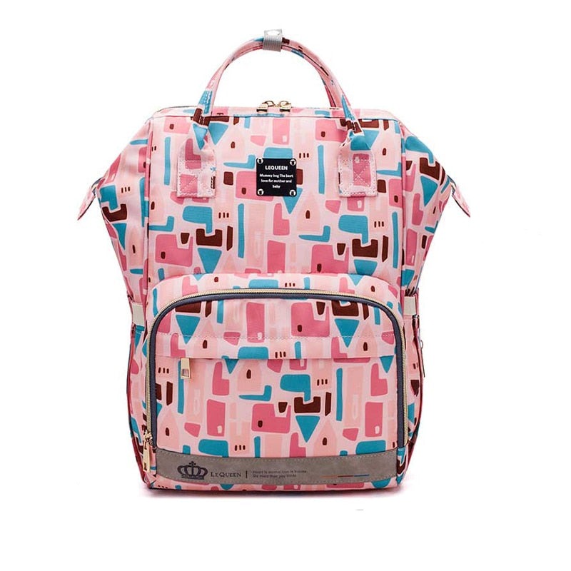 Unisex large capacity diaper backpack, waterproof multi-pocket design, perfect baby travel organizer.