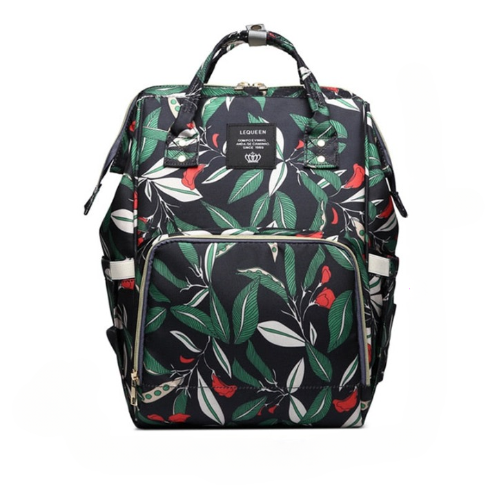 Waterproof multi-pocket diaper backpack, ideal for travel. Insulated pockets keep bottles warm. Unisex baby organizer.