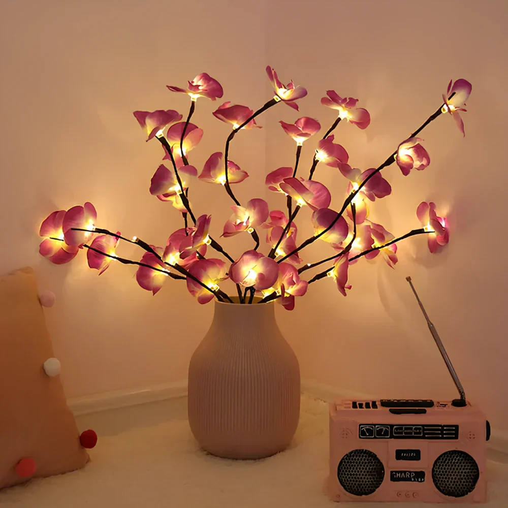 Flexible LumaBranches LED branches, easily shaped for unique decorative lighting arrangements