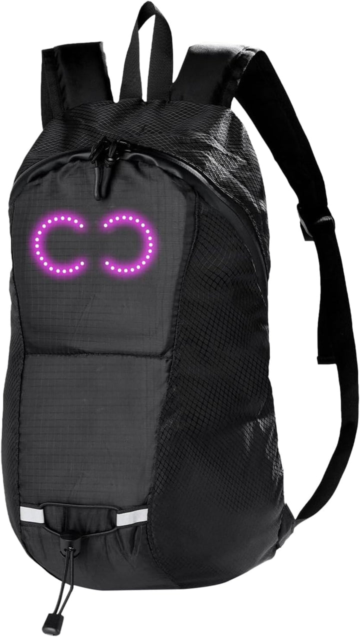 Waterproof luminous LED hiking pack, ensures night safety and high visibility on trails.