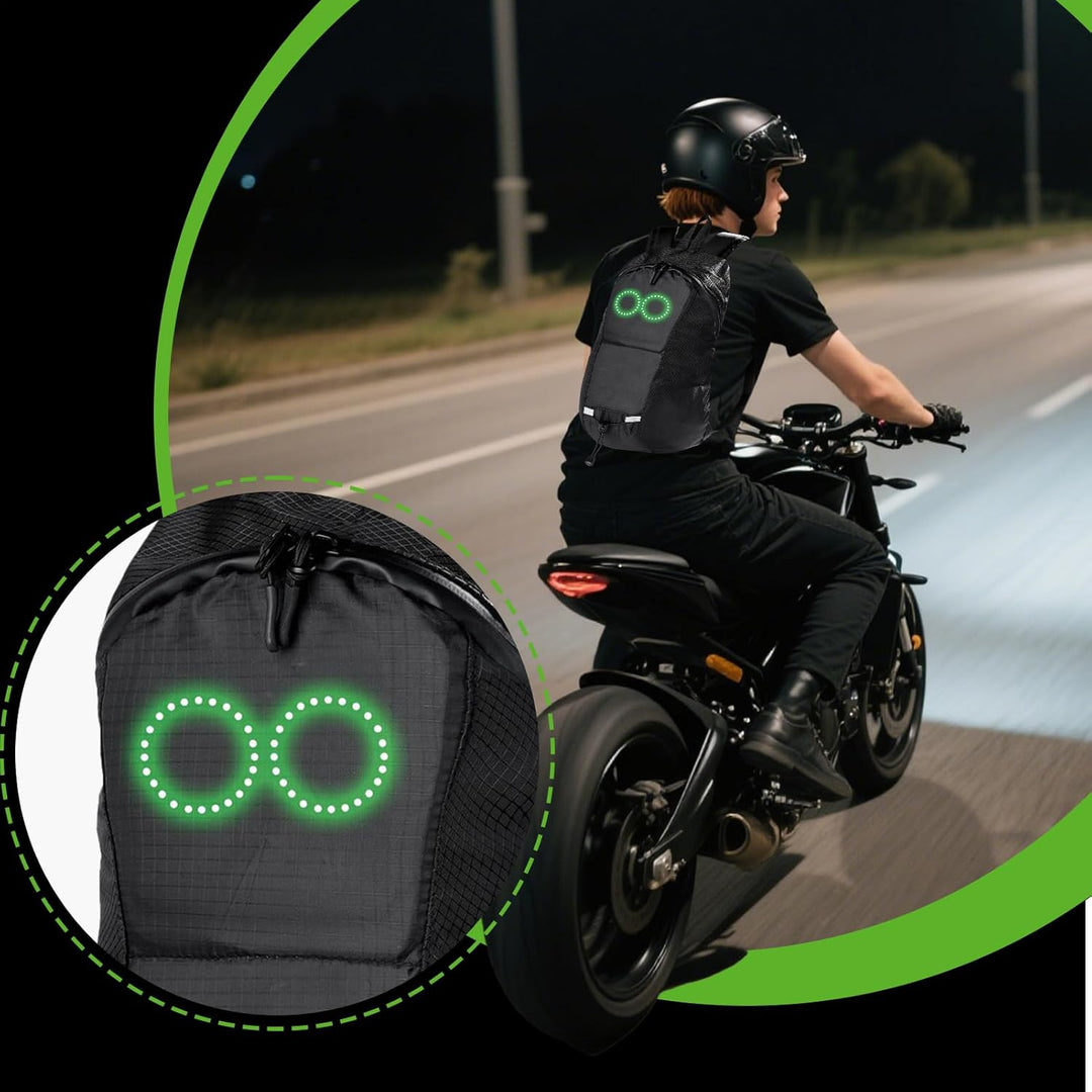 Gadget-friendly LED rucksack, waterproof & luminous, perfect for modern travelers and tech gear.