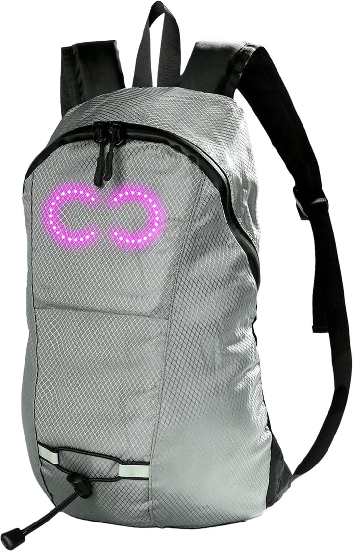 Stylish unisex LED gadget backpack, waterproof and glowing for urban travel & tech enthusiasts.