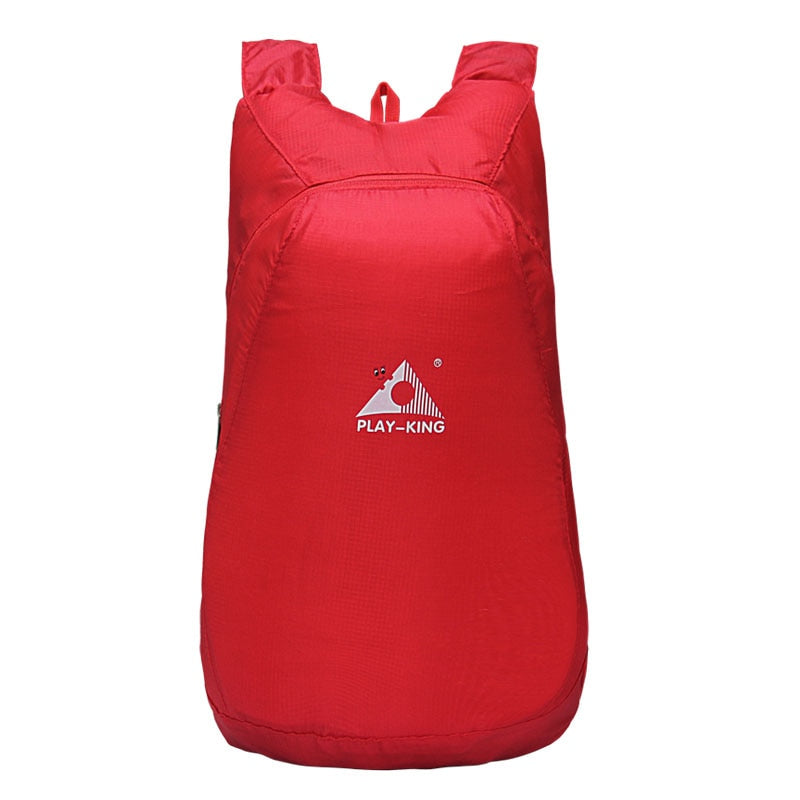 Foldable travel backpack for men & women, 20L capacity, lightweight & water-resistant.