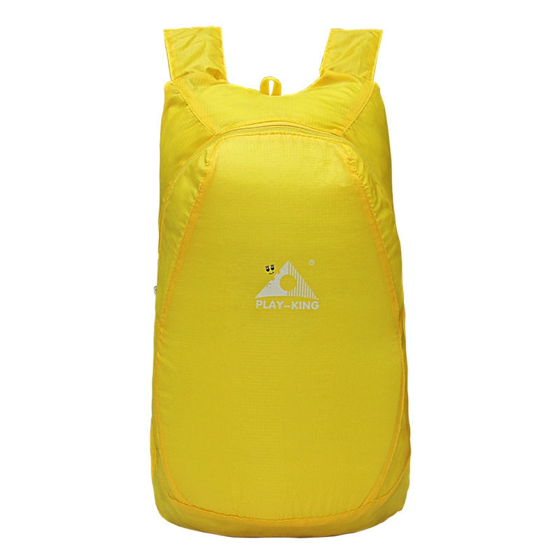Lightweight 20L foldable backpack, water-resistant, great for travel & outdoor use.
