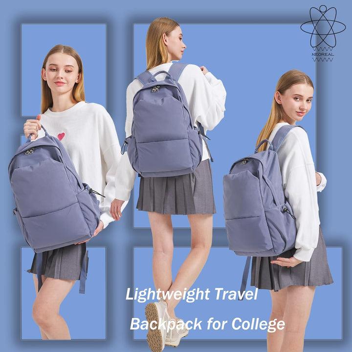 Unisex lightweight travel and laptop backpack in grey, ready for adventure
