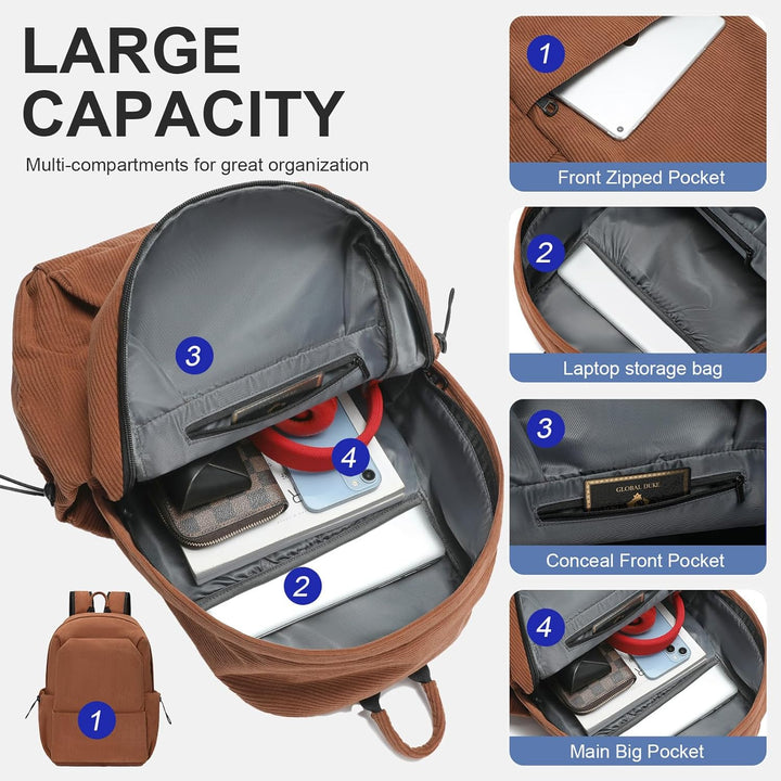 Side profile of a grey unisex water-resistant travel backpack with sleek contours
