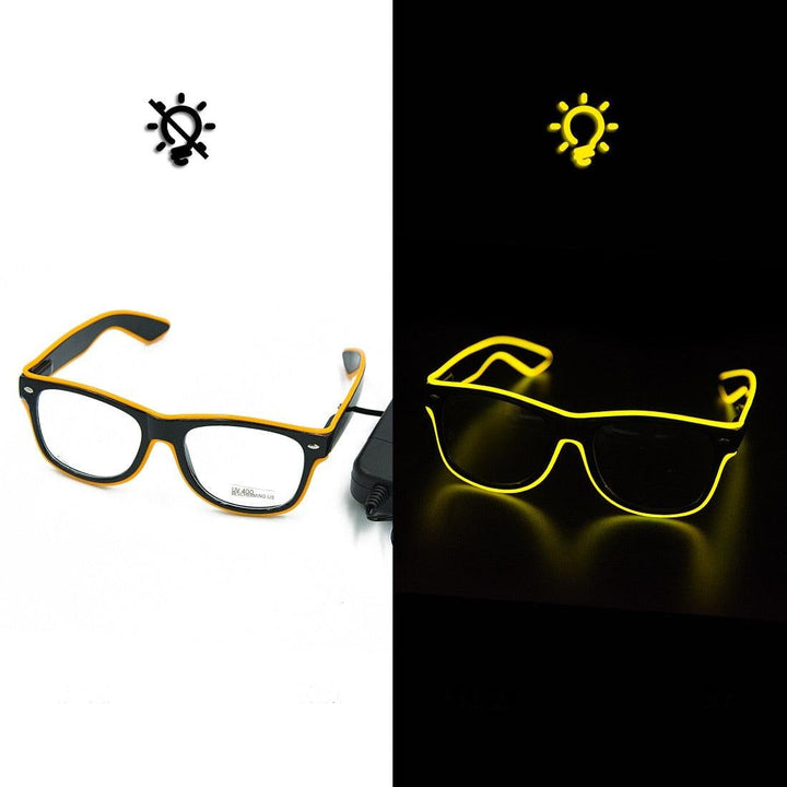 Side view of LumaGlow LED Glasses, perfect costume accessory