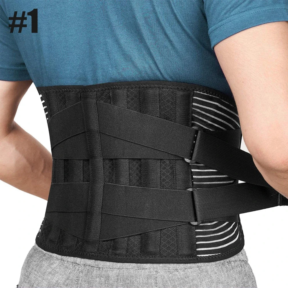 Adjustable lumbar belt for back pain, offering unisex support for daily wear, promoting better posture & health.