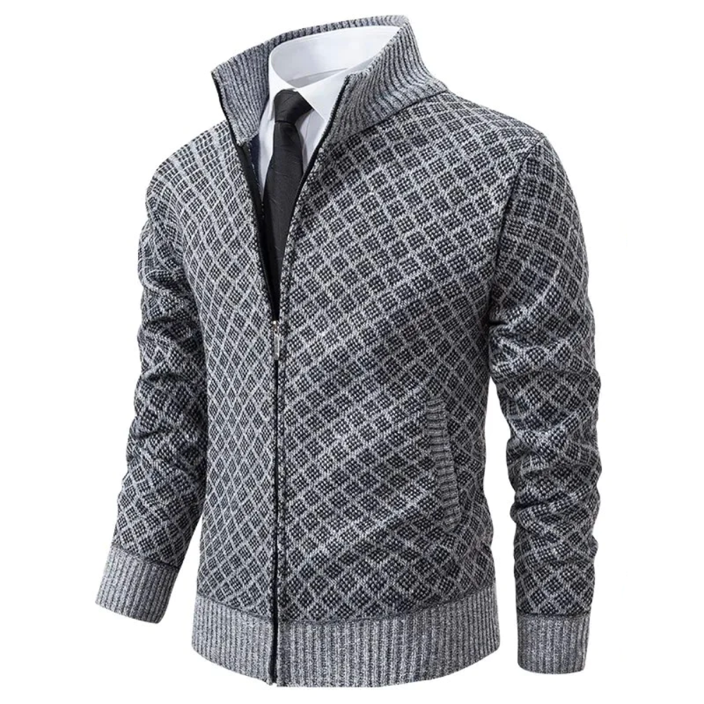 Unisex luxurious basket weave knit sweater, ideal for comfort and style, a versatile and warm addition.