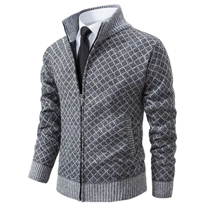 Unisex luxurious basket weave knit sweater, ideal for comfort and style, a versatile and warm addition.