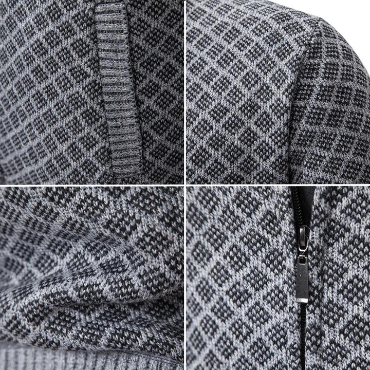 Timeless unisex knitted sweater with a luxurious basket weave design, offering comfort, warmth, and enduring style.