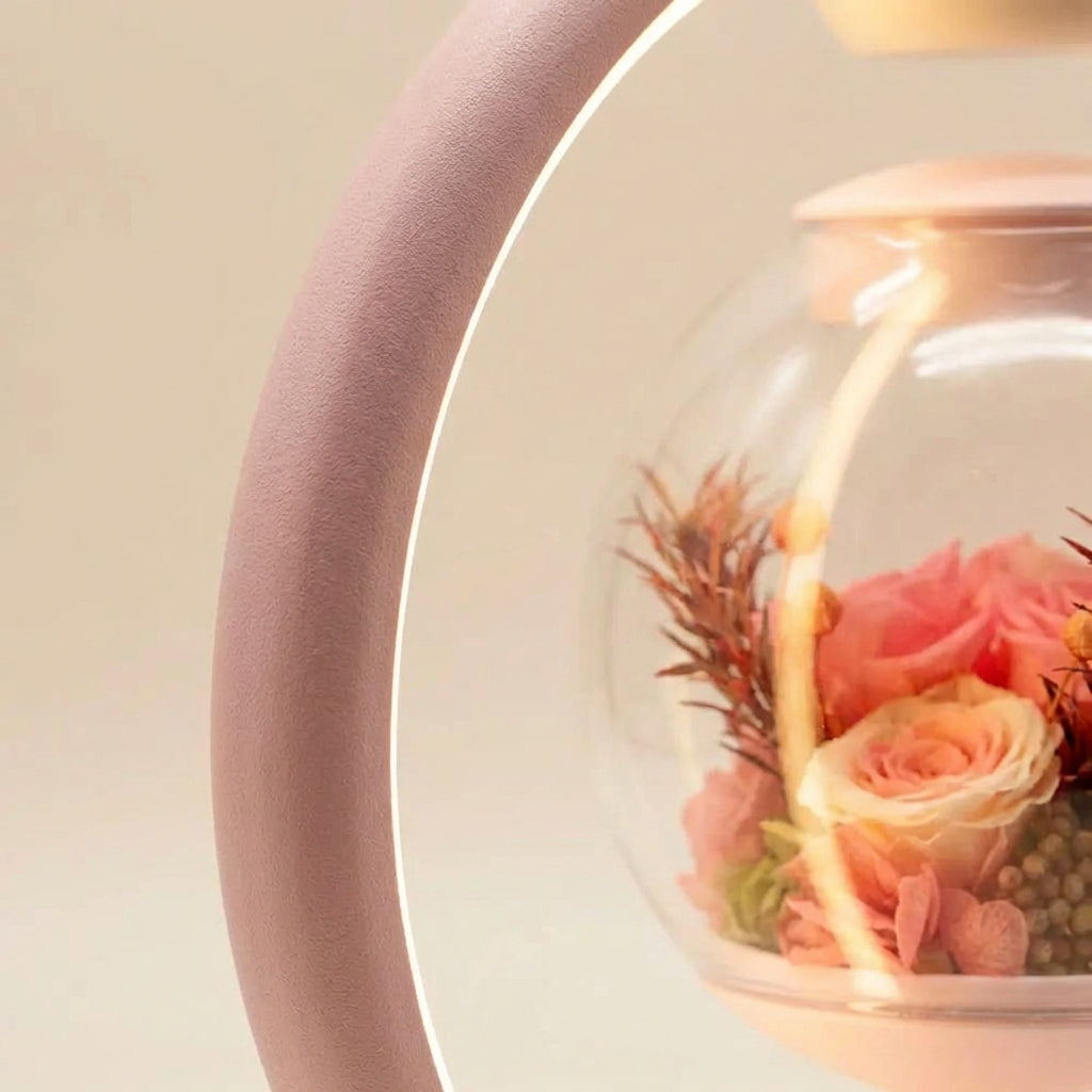 Elegant magnetic lamp, Levaflora, showcasing a levitating orb and LED light, ideal for modern home decor