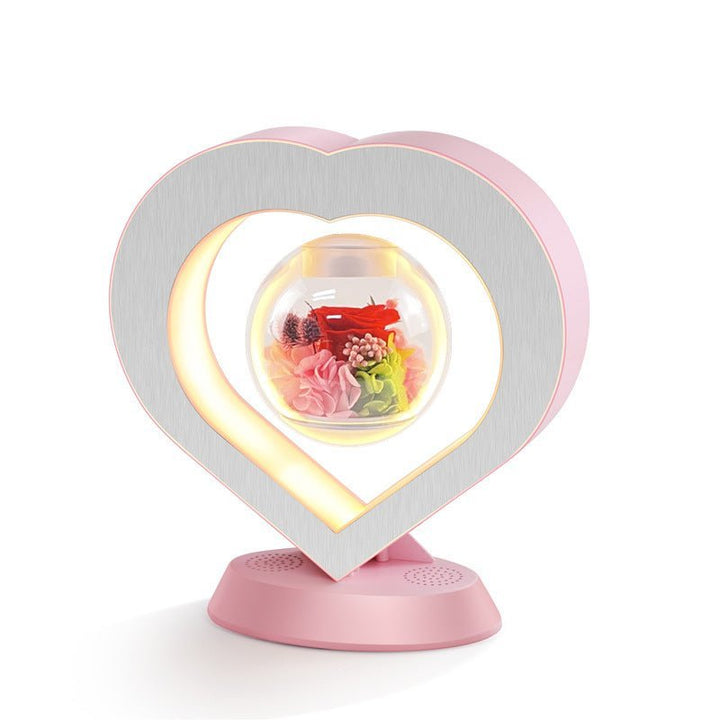 Elegant floating flower lamp, a magnetic levitation decor piece offering unique ambient light & modern art.