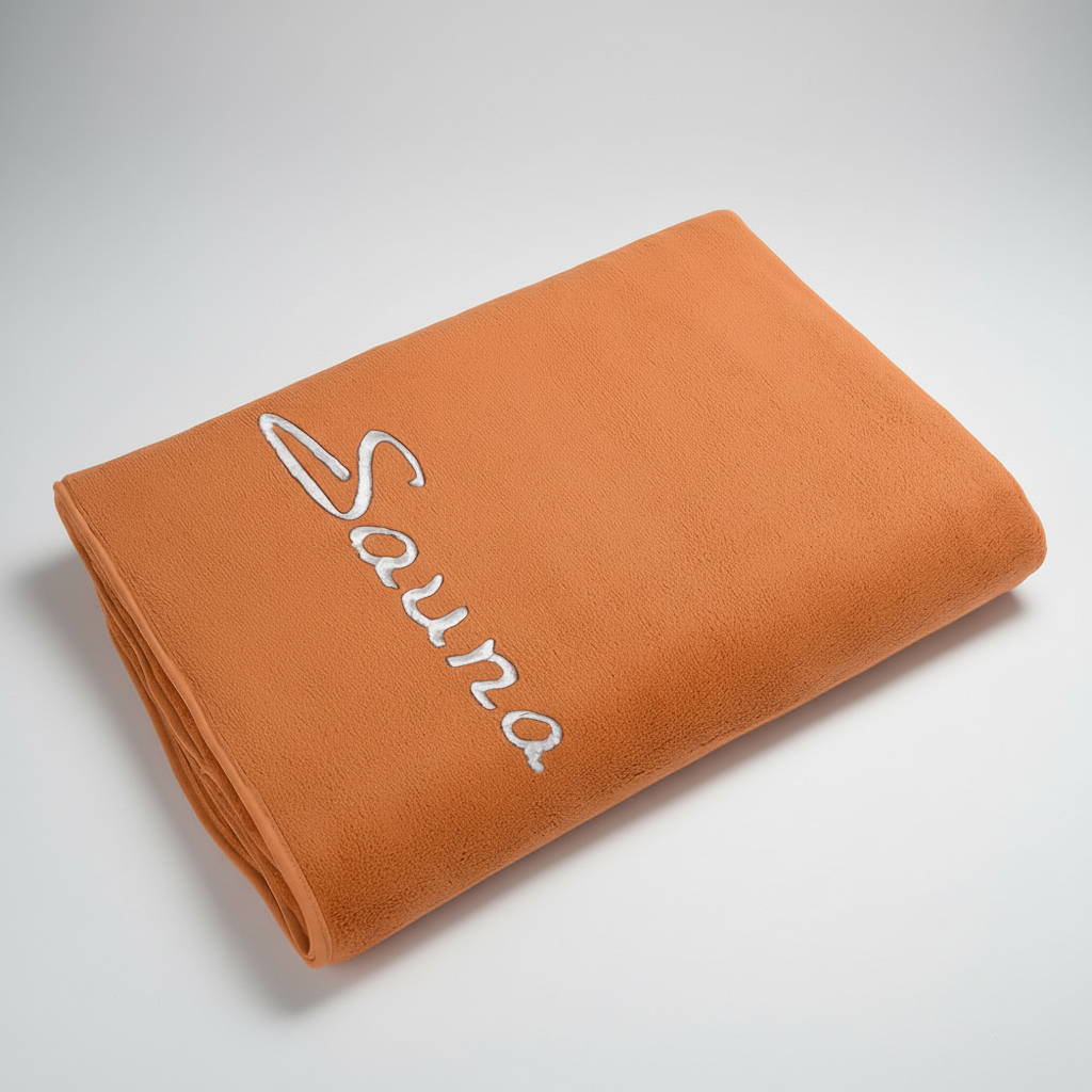 Person drying hair with a large, comfortable unisex microfiber spa towel
