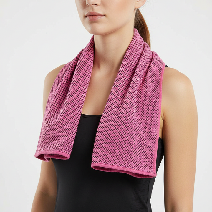 Soft microfiber cooling towel for unisex use, essential for any workout or travel bag.