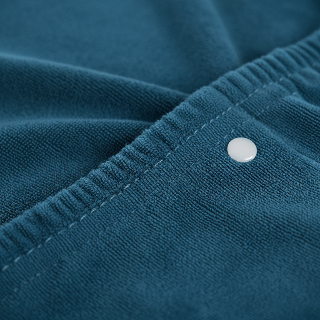 High-quality blue microfiber bath wrap, quick dry and adjustable, ideal for unisex spa use