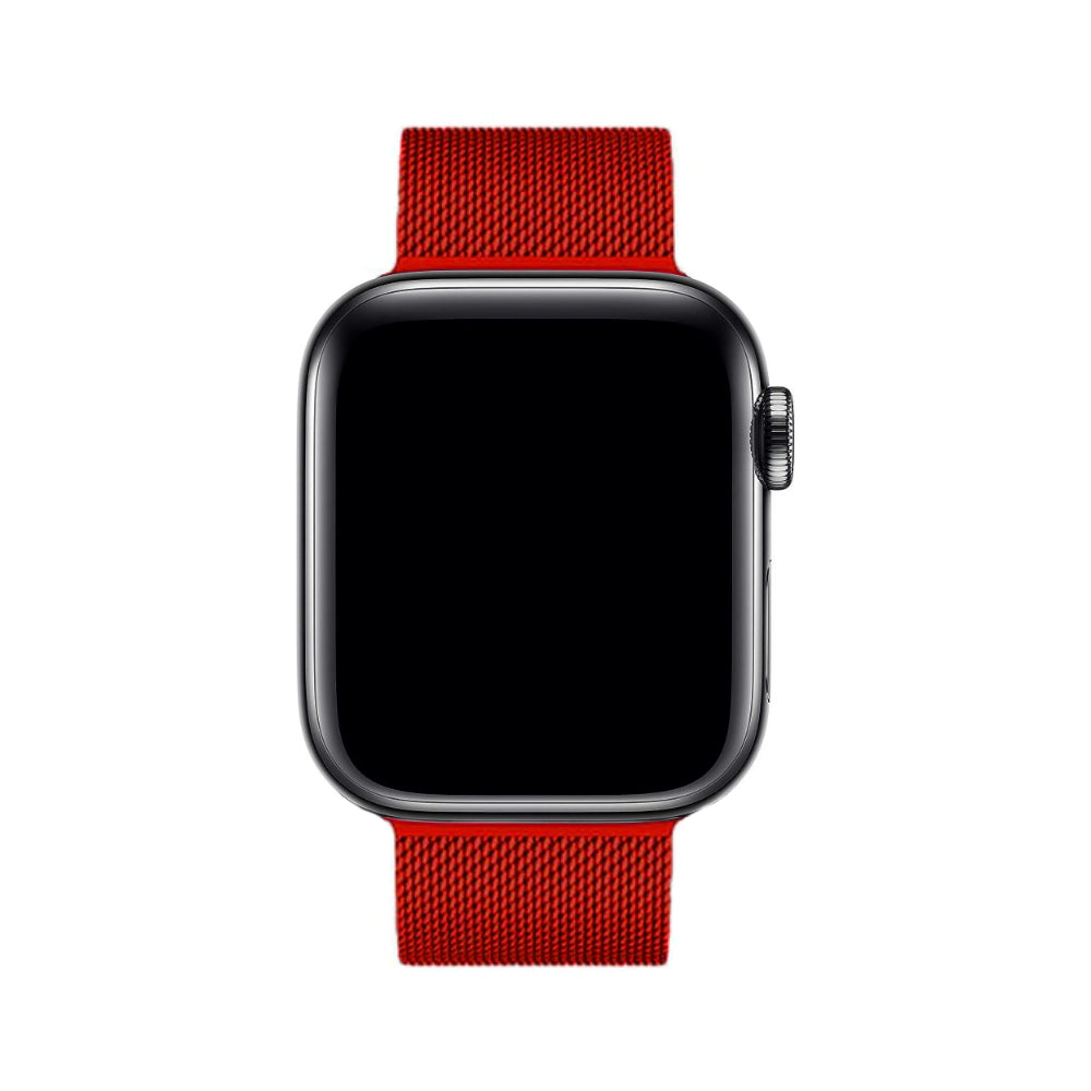 Durable stainless steel Milanese Loop wristband, unisex, comfort fit, secure magnetic closure.
