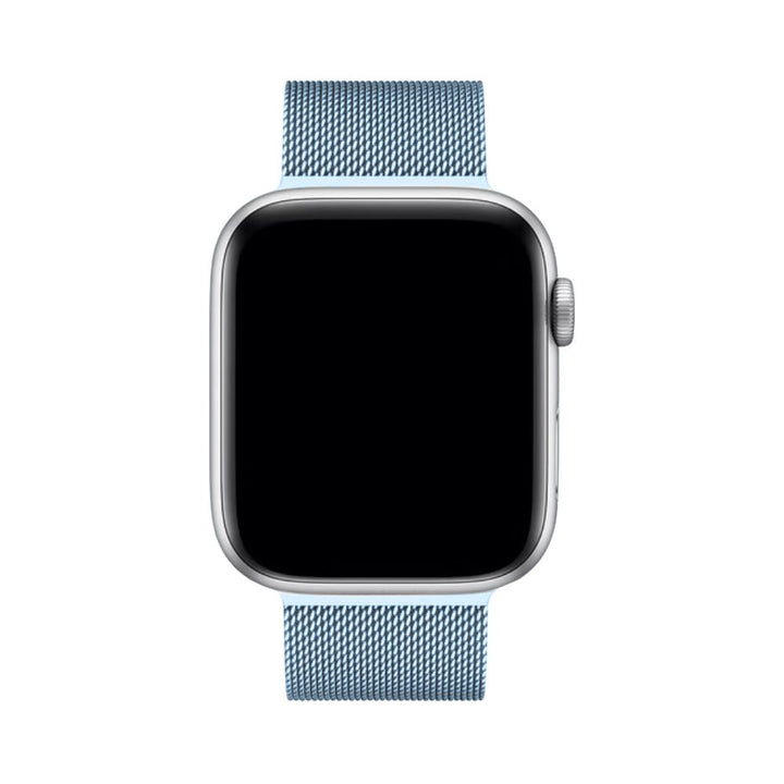 Adjustable unisex Milanese Loop metal band, stylish stainless steel, magnetic closure wristband.