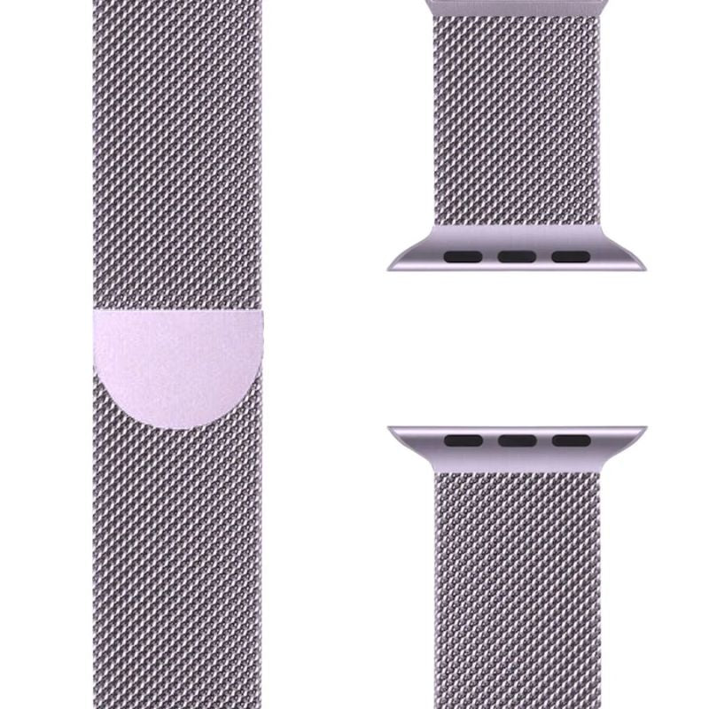 Adjustable Milanese Loop smartwatch band, stainless steel, unisex, sleek & durable metal strap.