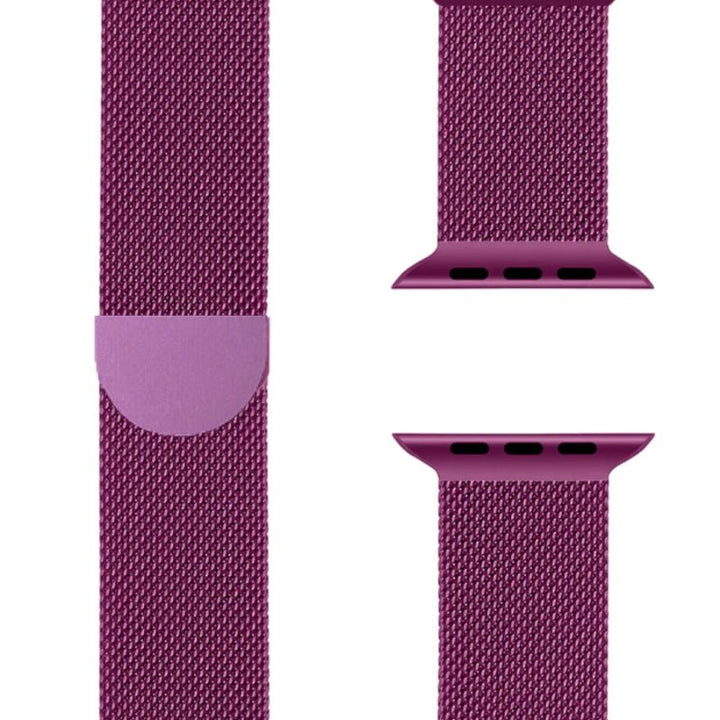 Durable stainless steel Milanese Loop smartwatch accessory, adjustable, sleek unisex design.