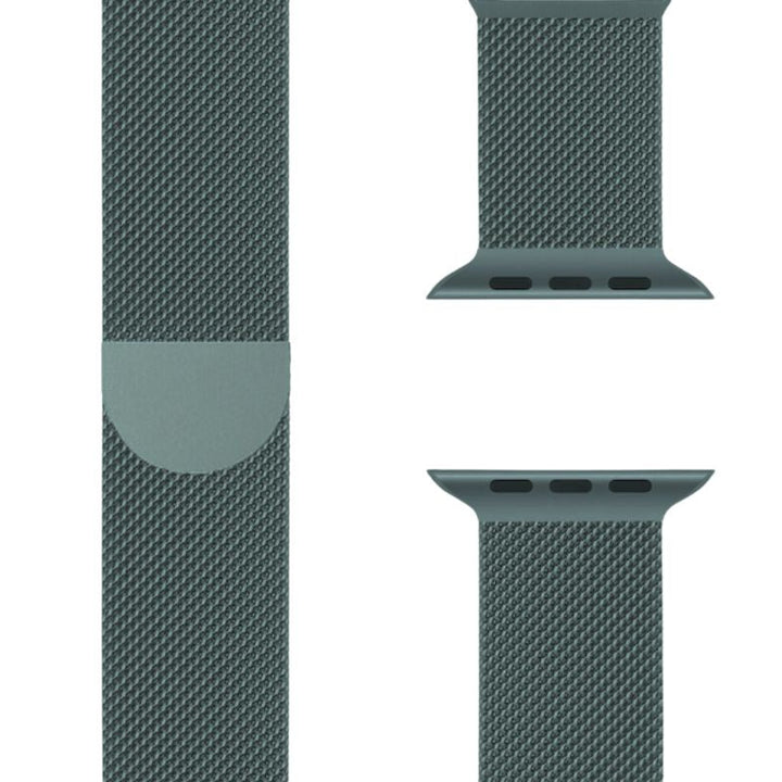 Stylish Milanese Loop watch strap, stainless steel, magnetic closure, unisex & adjustable for smartwatches.