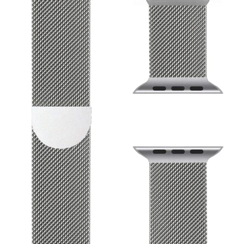 Durable stainless steel Milanese Loop watch strap, magnetic, adjustable, stylish unisex design.