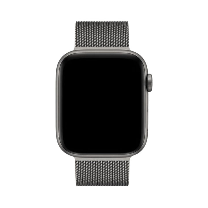 Milanese Loop smartwatch metal band, magnetic closure, unisex, comfort, adjustable stainless steel.