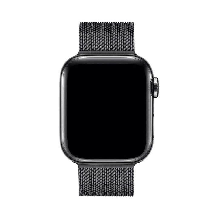 Durable Milanese Loop smartwatch accessory, stainless steel metal band with secure magnetic closure.
