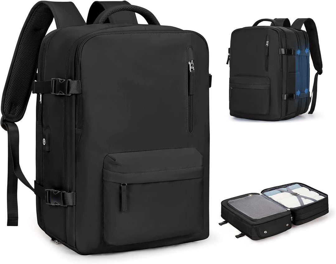 Unisex multi-compartment laptop bag for daily commute & tech protection.
