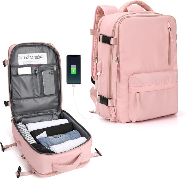 Secure computer travel bag, multi-compartment design with an adjustable carrying strap