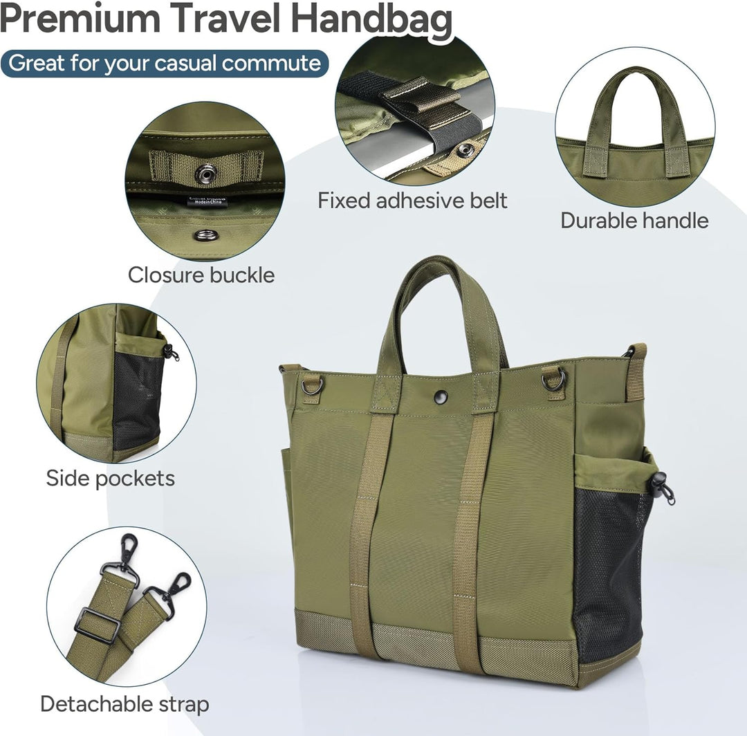 Everyday carry laptop tote bag, unisex design, fits 15.6" notebook. Perfect for travel & work.
