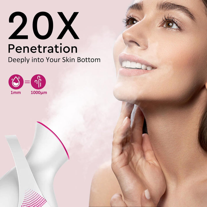 Rejuvenate your skin with this Nano Ionic Facial Steamer, offering deep cleansing and moisturization.