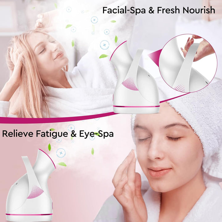 Nano Ionic Facial Steamer, a skincare beauty device for deep pore cleansing and moisturizing.