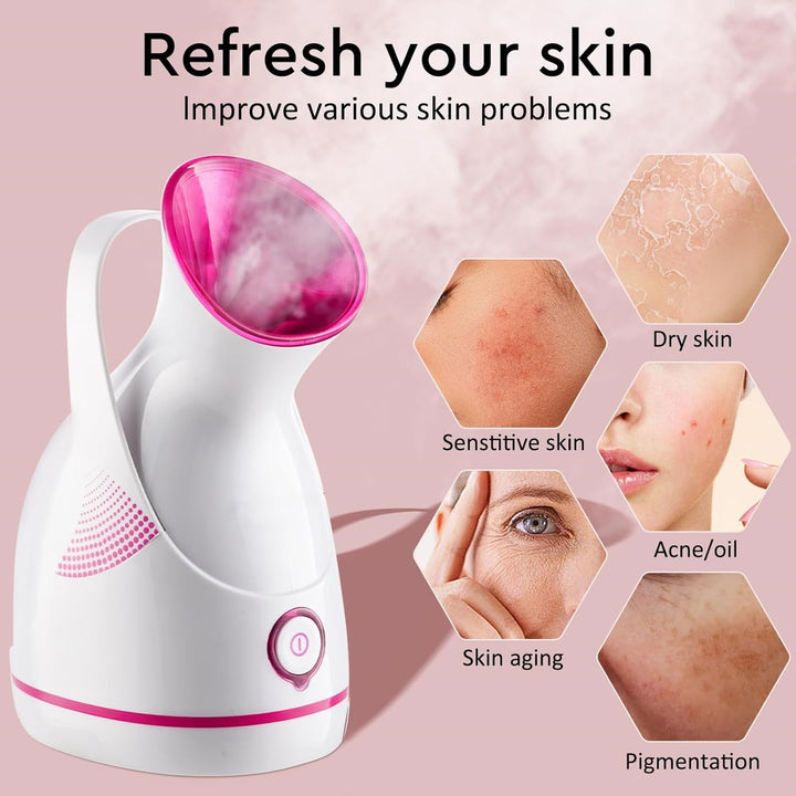 Unisex facial steamer, nano ionic technology for deep cleansing and hydration