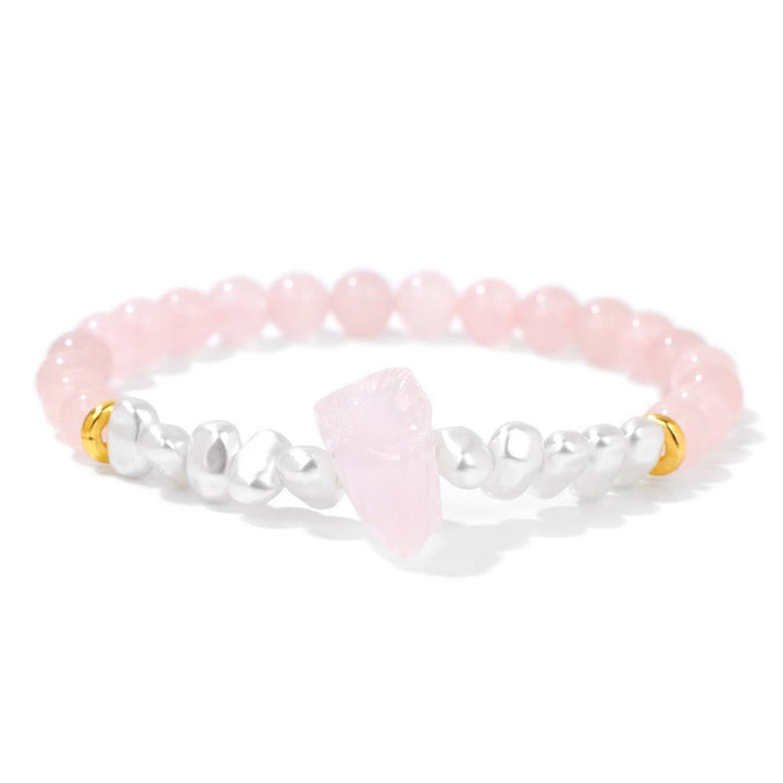 Adjustable natural crystal bead bracelet, elegant unisex style, perfect for layering.