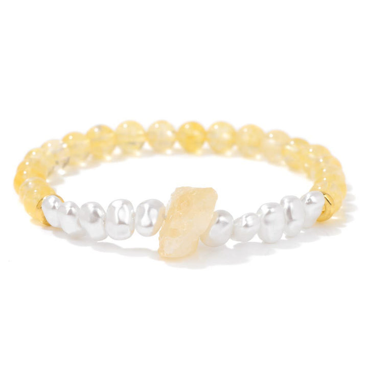 Spiritual crystal bracelet, elastic, healing gemstones for inner harmony.