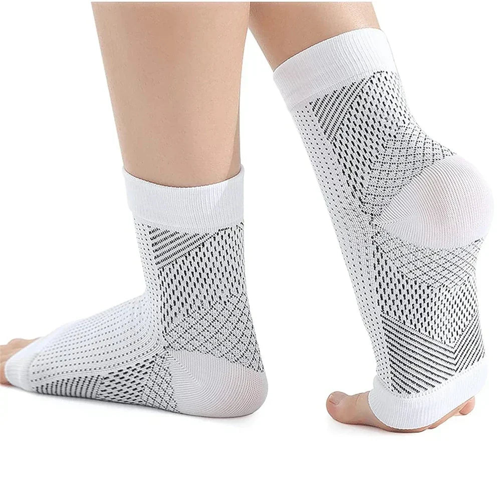 Therapeutic compression ankle socks for neuropathy relief, providing comfort & support.