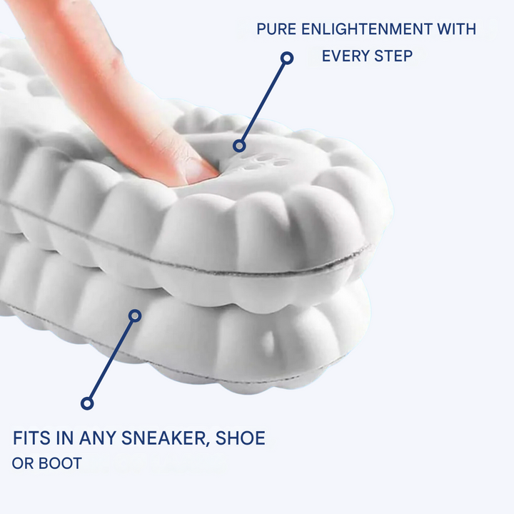 Premium orthopedic arch support insoles, ideal for daily wear, ensuring maximum foot comfort & support.