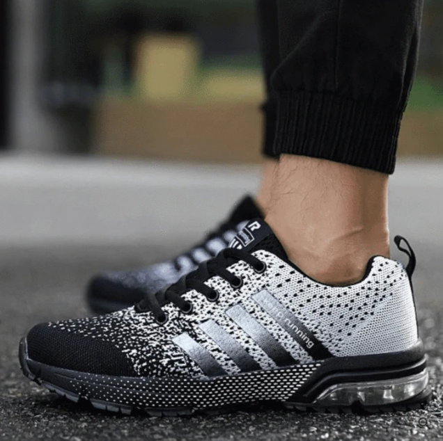 Breathable unisex casual sneakers with air cushioning, perfect for orthopedic comfort & support.