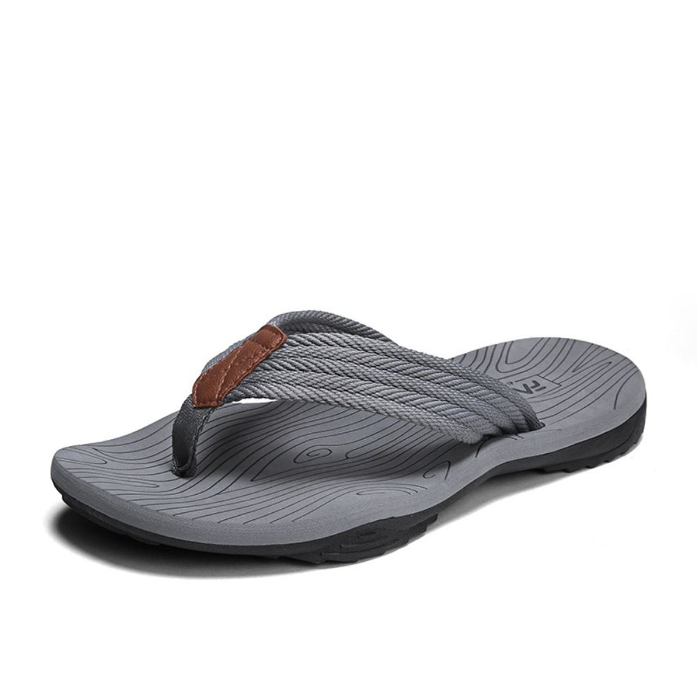 Shock-absorbing orthopedic sandals with deep arch support, designed for ultimate foot comfort.