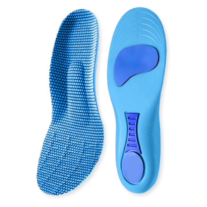 Unisex orthopedic insoles for arch support, effective plantar fasciitis & foot pain relief.