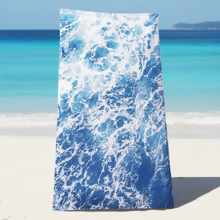 Unisex oversized microfiber beach towel, quick dry and highly absorbent for travel