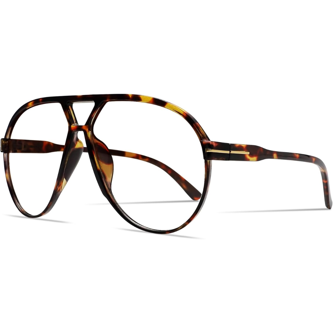 Bold oversized retro aviator sunglasses, featuring strong frames and protective UV400 lenses.