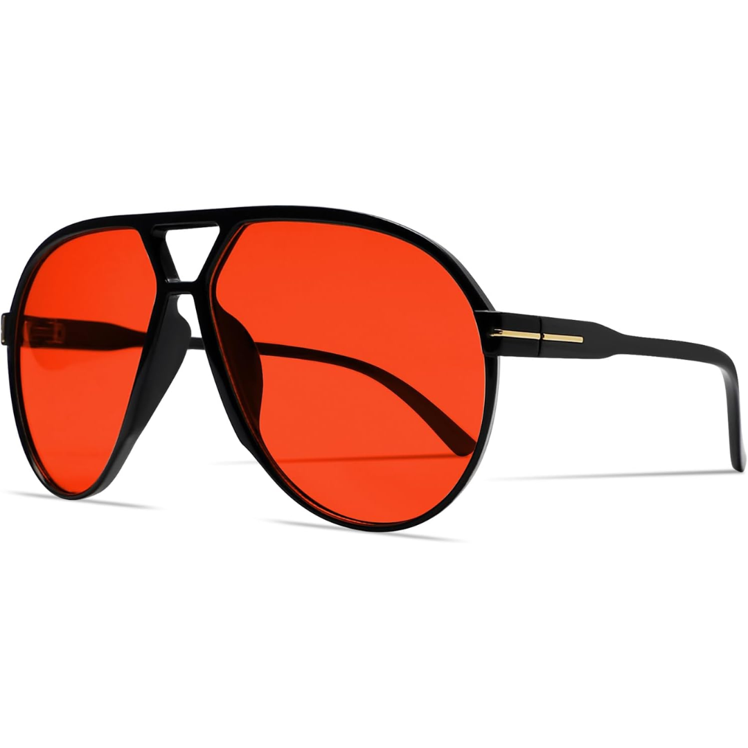 Retro-inspired oversized aviator sunglasses with a durable frame, a must-have fashion accessory.