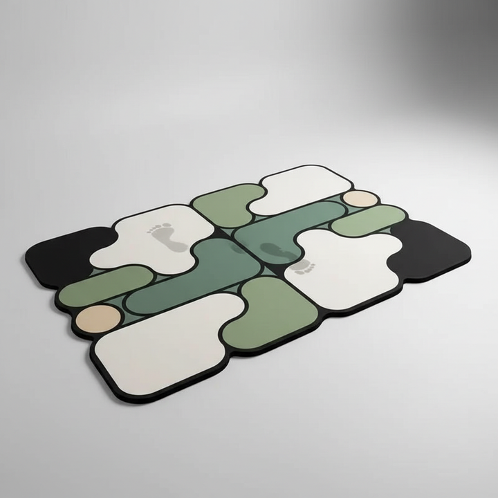 Unisex Padded Knitted DiatomLuxe bath mat, highly absorbent and quick drying floor mat