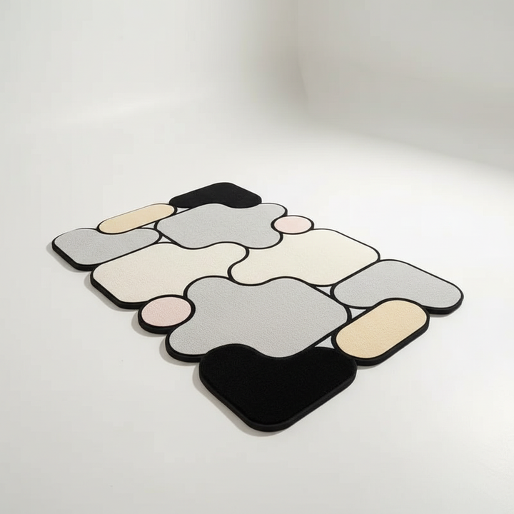 DiatomLuxe non-slip bath mat, padded and knitted for comfort, essential bathroom decor accessory