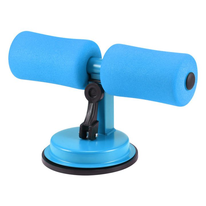 Compact ab trainer with strong suction for secure home core workouts. Portable exercise equipment for any floor.