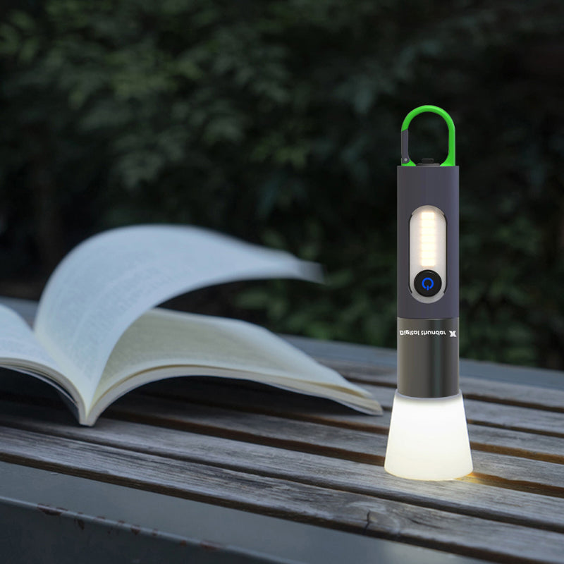 Bright LED torch, zoomable beam for powerful, versatile outdoor & emergency lighting.