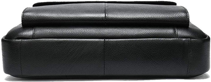 Unisex 15-inch leather laptop briefcase, a versatile cowhide bag for business and daily use.