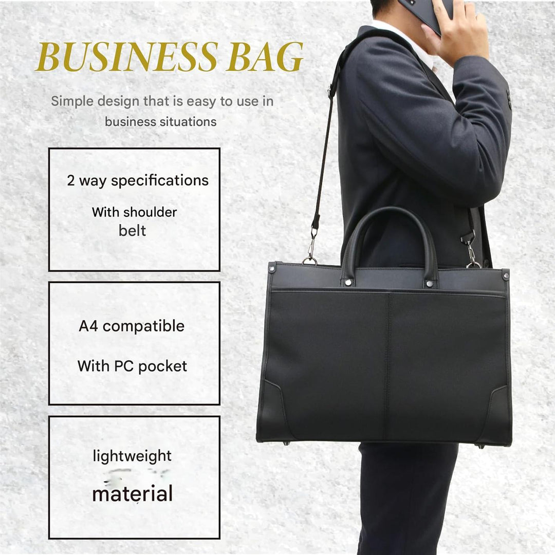 Black professional briefcase with multiple compartments for organized storage